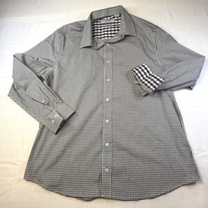 Nick Graham Everywhere Stretch Modern Fit Gingham Dress Shirt Mens 2XL TG